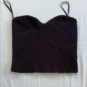 Elegant purple Ribbed Women's Top